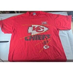 NFL KC Kansas City Chiefs Red T-Shirt Football Size L